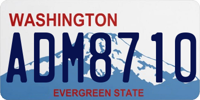 WA license plate ADM8710