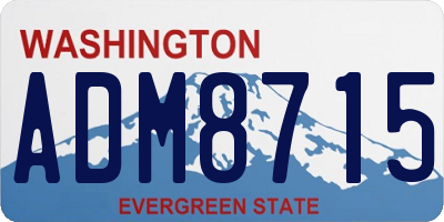 WA license plate ADM8715