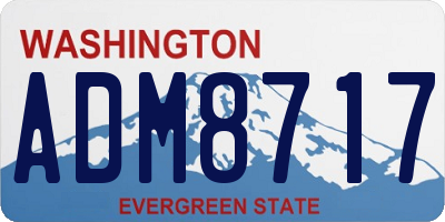 WA license plate ADM8717