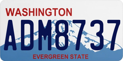WA license plate ADM8737
