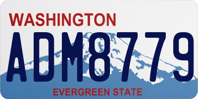WA license plate ADM8779