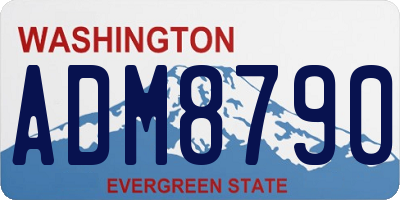 WA license plate ADM8790