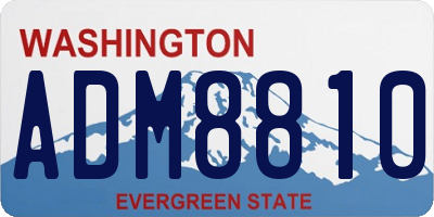 WA license plate ADM8810