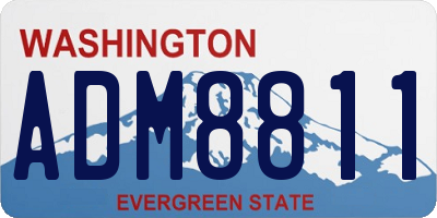 WA license plate ADM8811