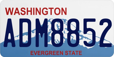 WA license plate ADM8852