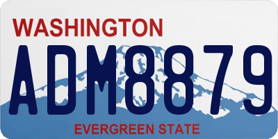 WA license plate ADM8879