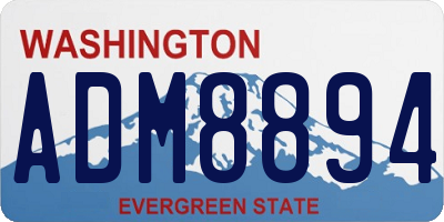 WA license plate ADM8894