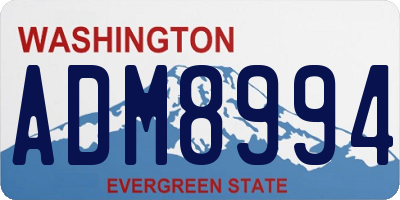 WA license plate ADM8994