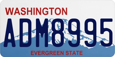 WA license plate ADM8995