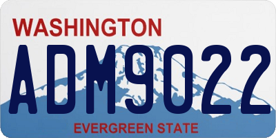 WA license plate ADM9022