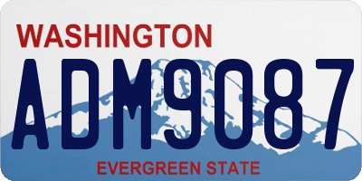 WA license plate ADM9087