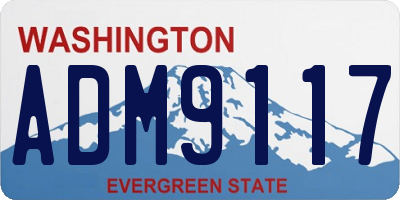 WA license plate ADM9117