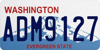 WA license plate ADM9127