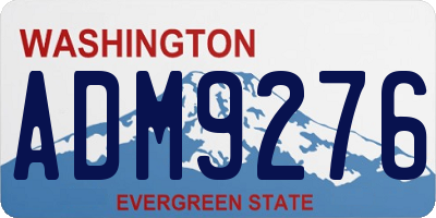 WA license plate ADM9276