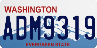 WA license plate ADM9319