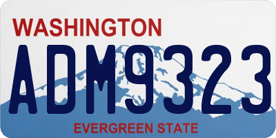 WA license plate ADM9323