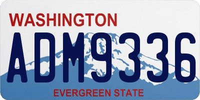 WA license plate ADM9336