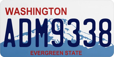 WA license plate ADM9338