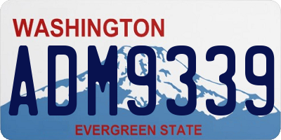 WA license plate ADM9339