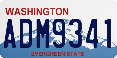 WA license plate ADM9341