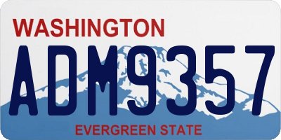 WA license plate ADM9357