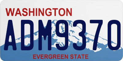 WA license plate ADM9370