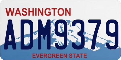 WA license plate ADM9379