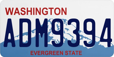 WA license plate ADM9394