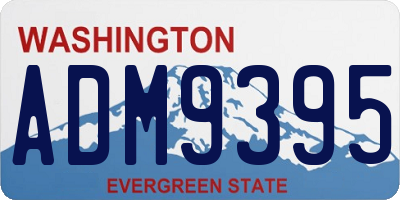 WA license plate ADM9395