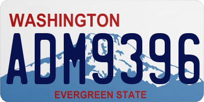 WA license plate ADM9396