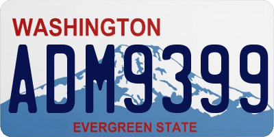 WA license plate ADM9399