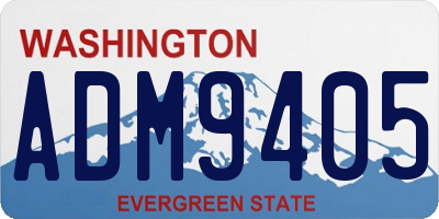 WA license plate ADM9405