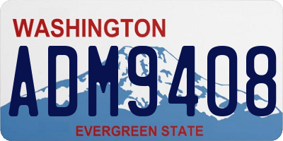 WA license plate ADM9408