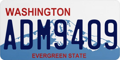 WA license plate ADM9409