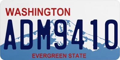 WA license plate ADM9410