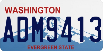 WA license plate ADM9413