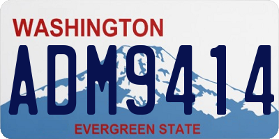 WA license plate ADM9414