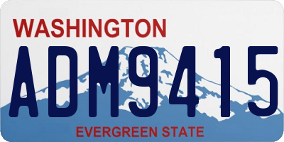 WA license plate ADM9415