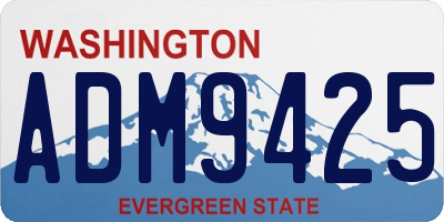 WA license plate ADM9425