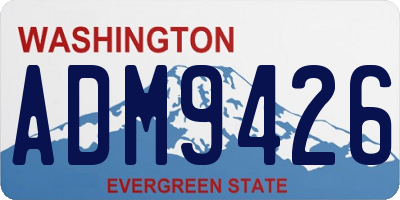WA license plate ADM9426