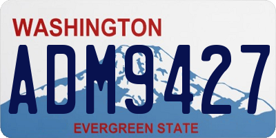 WA license plate ADM9427