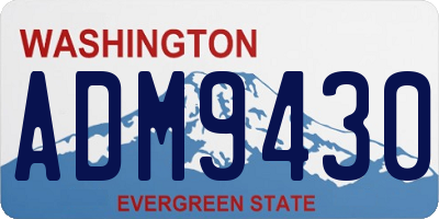 WA license plate ADM9430