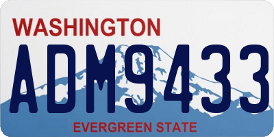 WA license plate ADM9433