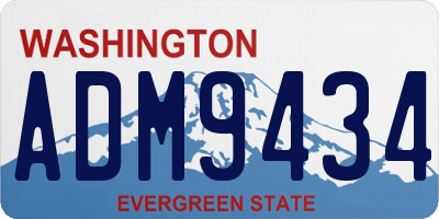 WA license plate ADM9434