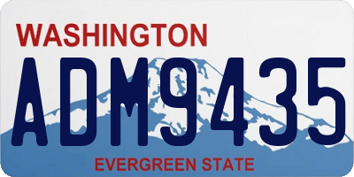 WA license plate ADM9435