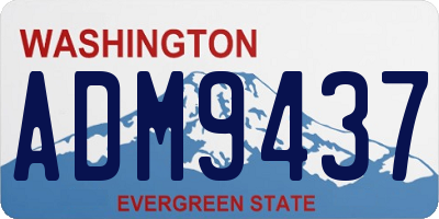 WA license plate ADM9437