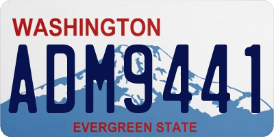 WA license plate ADM9441