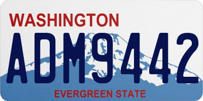 WA license plate ADM9442