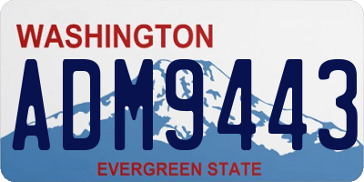 WA license plate ADM9443
