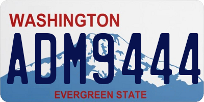 WA license plate ADM9444